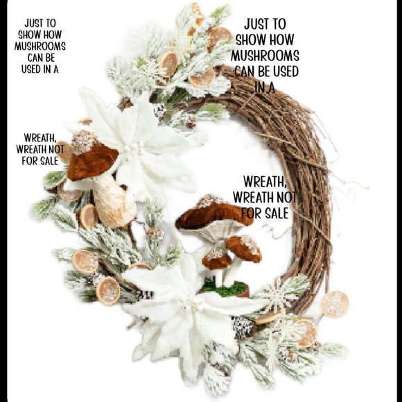 7" Bejeweled Mushroom Patch Ornament Wreath Attachment - Picture 3 of 3